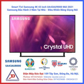 Tivi Samsung Smart 4K 43 inch UA43AU9000 Mới 2021